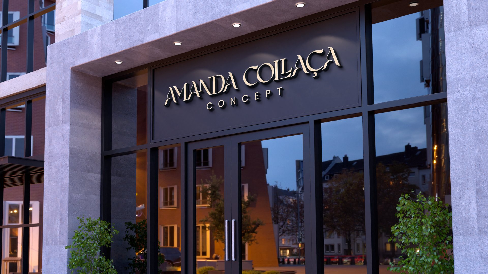 Amanda Collaça Concept — Aplicação na fachada