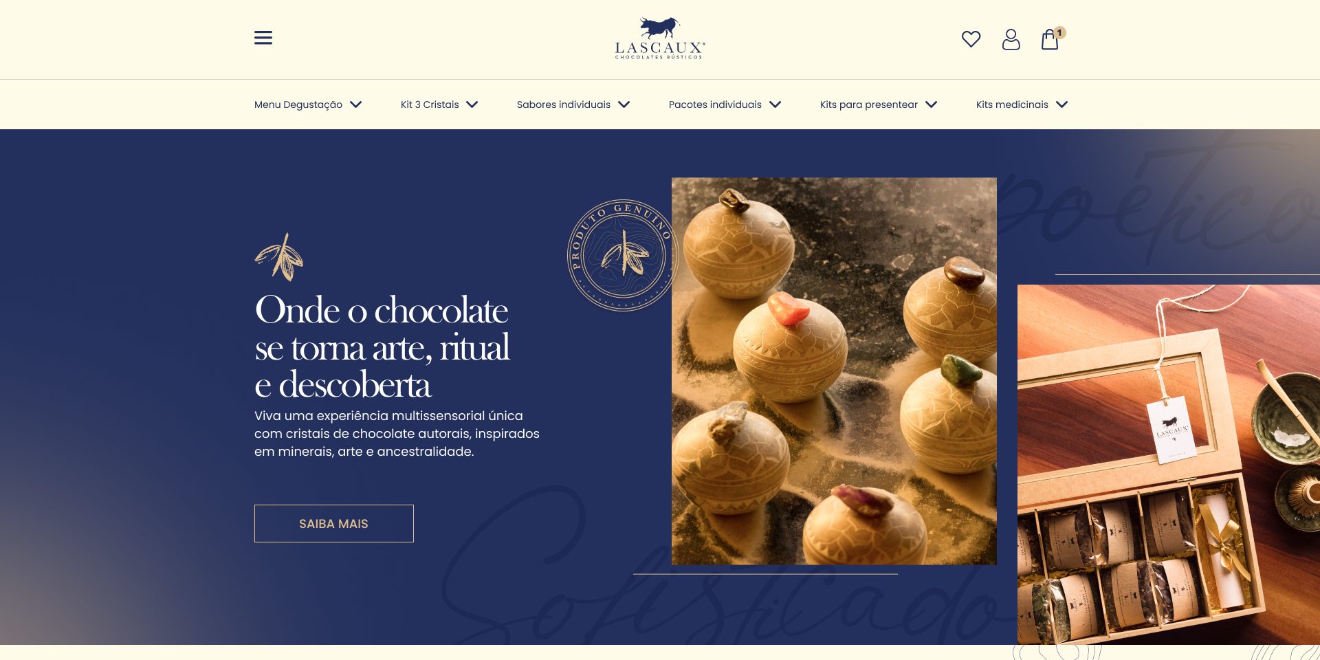 Site da Lascaux Chocolates Rústicos