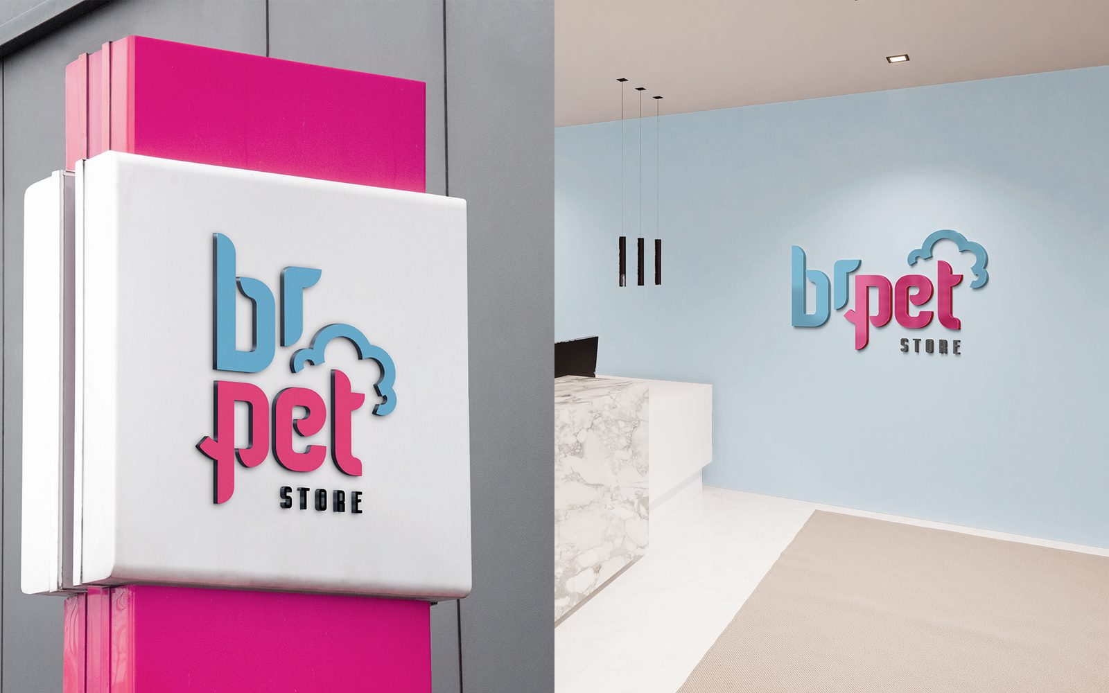 BR Pet Store — Totem e recepção